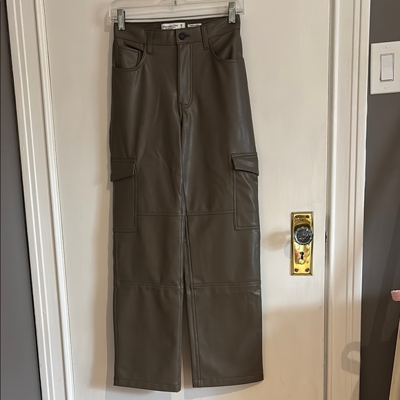 Faux Leather Cargo Pants - Picture 1 of 4